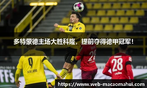 多特蒙德主场大胜科隆，提前夺得德甲冠军！